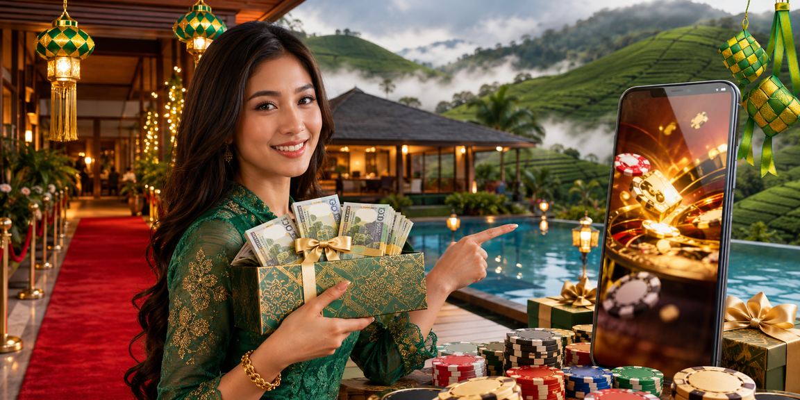 Suasana Hari Raya sambil menikmati pertaruhan bola sepak secara mudah alih di 2bd